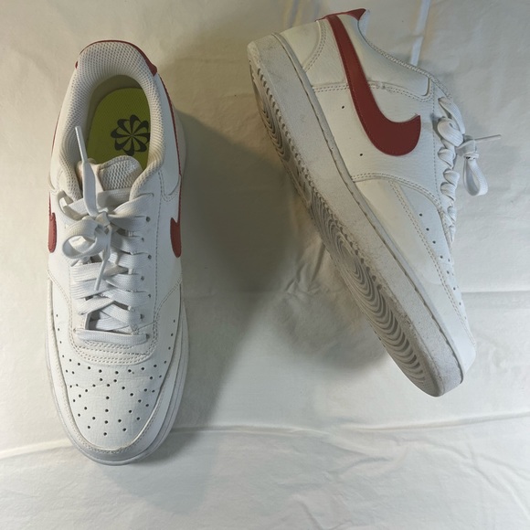 Nike Red Swoosh Court Vision Low Sneaker Size 10 - Picture 3 of 8